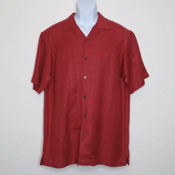 Alfani* Men's Short Sleeve‎ Button Down Straight Hem Linen Shirt~ Size Medium - Picture 1 of 12